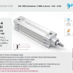 Pemaks DMCE-A 032-0300 Çift Etkili Manyetikli Yastıklamalı Pnömatik Silindir Pemaks DMCE-A 032-0300 Çift Etkili Manyetikli Yastıklamalı Pnömatik Silindir