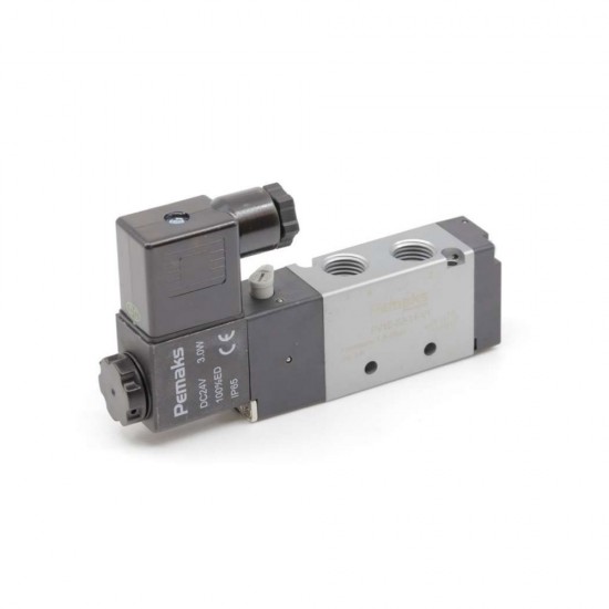 Pemaks PV1E Serisi 1/4" 5/2 Tek Bobin Yön Valfi 220VAC Pemaks PV1E Serisi 1/4" 5/2 Tek Bobin Yön Valfi 220VAC