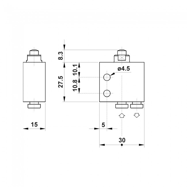304 MA - 4MM 3/2 Pim-Yay Valf N.K. Alttan Çıkışlı Mikro Valf 304 MA - 4MM 3/2 Pim-Yay Valf N.K. Alttan Çıkışlı Mikro Valf