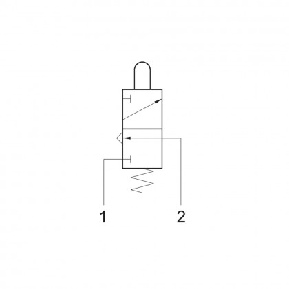 304 MA - 4MM 3/2 Pim-Yay Valf N.K. Alttan Çıkışlı Mikro Valf 304 MA - 4MM 3/2 Pim-Yay Valf N.K. Alttan Çıkışlı Mikro Valf