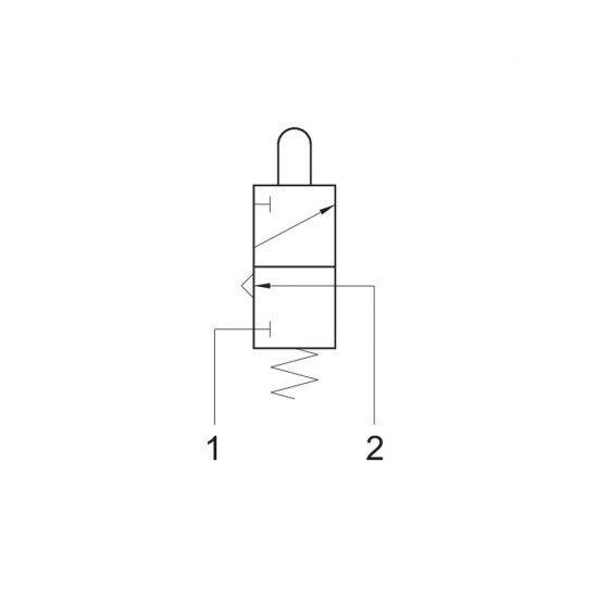 304 MA - 4MM 3/2 Pim-Yay Valf N.K. Alttan Çıkışlı Mikro Valf 304 MA - 4MM 3/2 Pim-Yay Valf N.K. Alttan Çıkışlı Mikro Valf