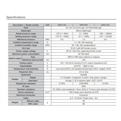KCC Convum Dijital Vakummetre -1 Bar Pnp