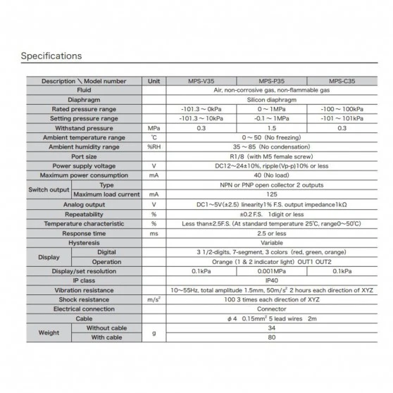 KCC Convum Dijital Vakummetre -1 Bar Pnp KCC Convum Dijital Vakummetre -1 Bar Pnp
