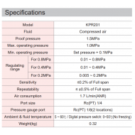 KCC KPR201 Hassas Regülatör 1/4" 0.05-2 Bar