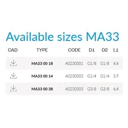 Cmatic MA33 00 14 - 1/4" Tekli Saplama Dişi