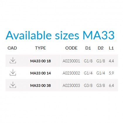 Cmatic MA33 00 14 - 1/4" Tekli Saplama Dişi
