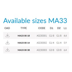 Cmatic MA33 00 18 - 1/8" Tekli Saplama Dişi Cmatic MA33 00 18 - 1/8" Tekli Saplama Dişi