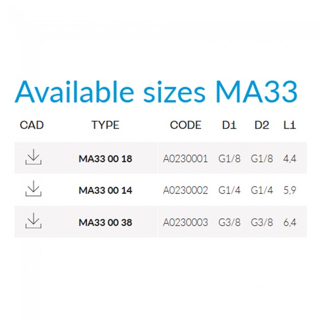 Cmatic MA33 00 38 - 3/8" Tekli Saplama Dişi Cmatic MA33 00 38 - 3/8" Tekli Saplama Dişi
