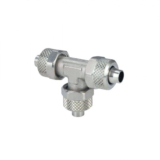 Cmatic MC19 08 08 Metal Seri Pnömatik T Bağlantı Sıkmalı Cmatic MC19 08 08 Metal Seri Pnömatik T Bağlantı Sıkmalı