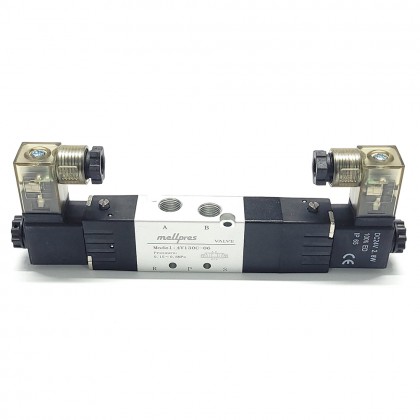 Mellpres 4V130C-06 1/8 5/3 Double Coil Closed Center Pneumatic Valve 24VDC