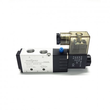 Mellpres 4V210-08 1/4 5/2 Single Coil Pneumatic Valve 220VAC