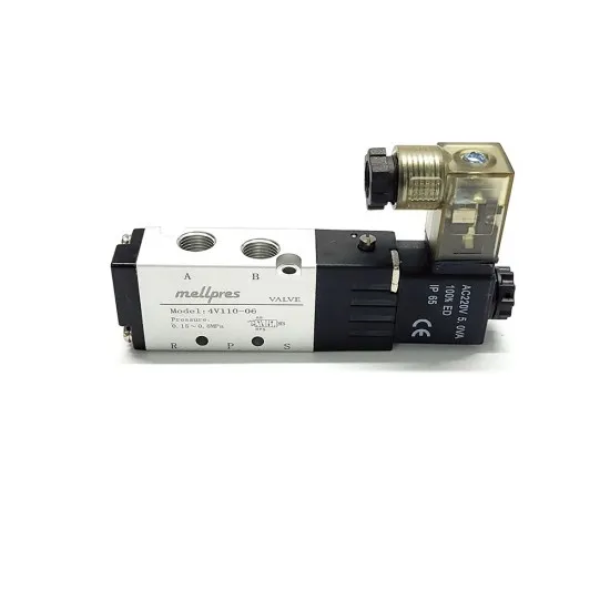 Mellpres 4V110-06 1/8 5/2 Tek Bobin Pnömatik Valf 220VAC Mellpres 4V110-06 1/8 5/2 Tek Bobin Pnömatik Valf 220VAC