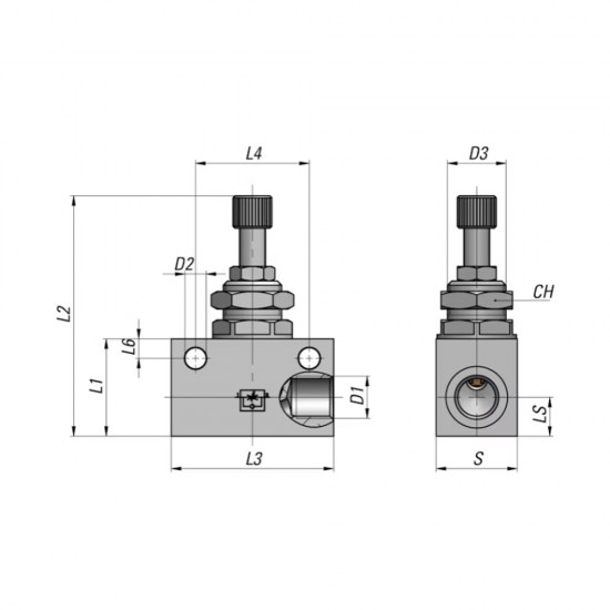 Cmatic MV21 00 12/U Hat Tipi Hız Ayar Valfi Tek Yön Cmatic MV21 00 12/U Hat Tipi Hız Ayar Valfi Tek Yön