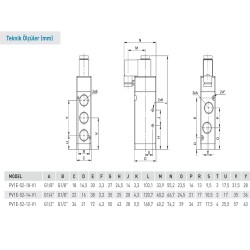 Pemaks 1/4" 5/2 Tek Bobin Yön Kontrol Valfi 24VDC Pemaks 1/4" 5/2 Tek Bobin Yön Kontrol Valfi 24VDC
