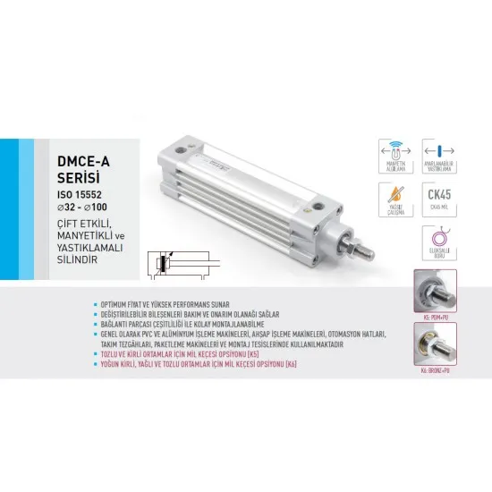 Pemaks DMCE-A 063-0450 Silindir Manyetikli Yastıklamalı Pemaks DMCE-A 063-0450 Silindir Manyetikli Yastıklamalı