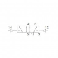 Pemaks PV1H Serisi 5/2-1/4 Hava Hava Solenoid Valf 