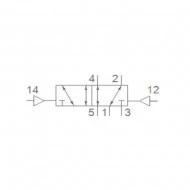 Pemaks PV1H Serisi 5/2-1/4 Hava Hava Solenoid Valf 