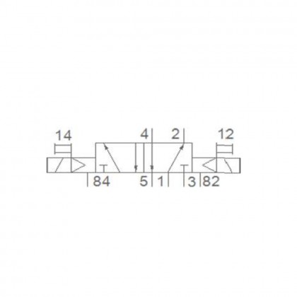 Pemaks PV1 Serisi 5/2-1/8 Çift Bobin Solenoid Valf 24VDC