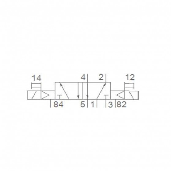 Pemaks PV1 Serisi 5/2-1/8 Çift Bobin Solenoid Valf 24VDC
