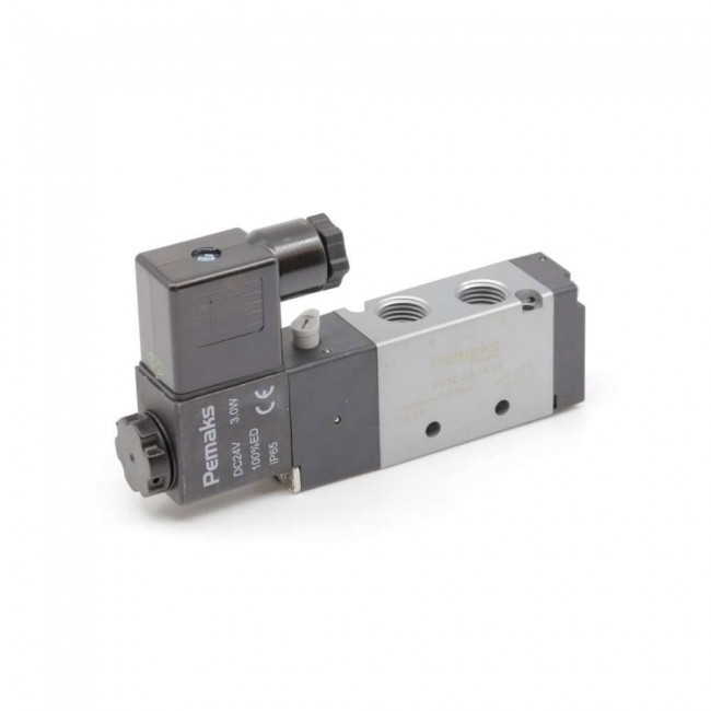 Pemaks PV1E-52-18-V1 Seri Tek Bobin 5/2-1/8  Solenoid Valf