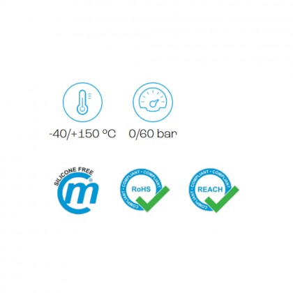 Cmatic RA11 M5 M5 Pirinç Nikel Kaplı Nipel 60 Bar