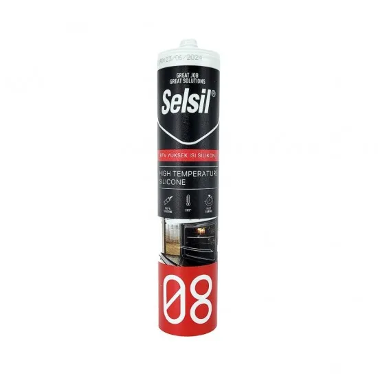 Selsil RTV Yüksek Isı Silikonu 280ml Kırmızı Selsil RTV Yüksek Isı Silikonu 280ml Kırmızı