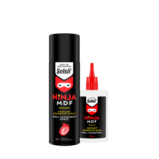 Selsin Ninja Mdf Hızlı Yapıştırıcı 100ML + 25 G Shrink Selsin Ninja Mdf Hızlı Yapıştırıcı 100ML + 25 G Shrink