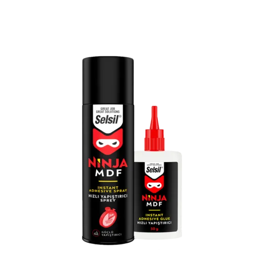Selsil Ninja Mdf Hızlı Yapıştırıcı 200 ML + 50 GR Shrink Selsil Ninja Mdf Hızlı Yapıştırıcı 200 ML + 50 GR Shrink