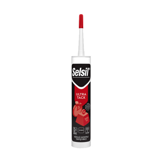 Selsil UltraTack Çok Güçlü Montaj Yapıştırıcı Silikon 290 ML BEYAZ Selsil UltraTack Çok Güçlü Montaj Yapıştırıcı Silikon 290 ML BEYAZ