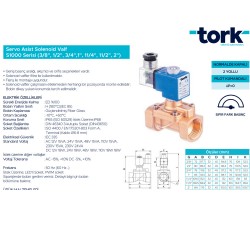 Sms Tork S1000.04 3/4" S1000 Servo Assist Genel Maksat Solenoid Vana 17mm  0-16 Bar Pirinç N. Kapalı Sms Tork S1000.04 3/4" S1000 Servo Assist Genel Maksat Solenoid Vana 17mm  0-16 Bar Pirinç N. Kapalı
