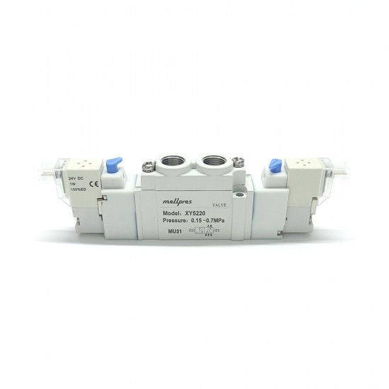 5220A 1/8 5/2 Çift Bobin 24vdc 1mt Kablolu Valf 5220A 1/8 5/2 Çift Bobin 24vdc 1mt Kablolu Valf