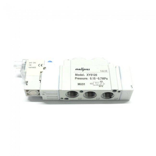 5120A 1/8 5/2 Tek Bobin 24vdc 1mt Kablolu Valf 5120A 1/8 5/2 Tek Bobin 24vdc 1mt Kablolu Valf