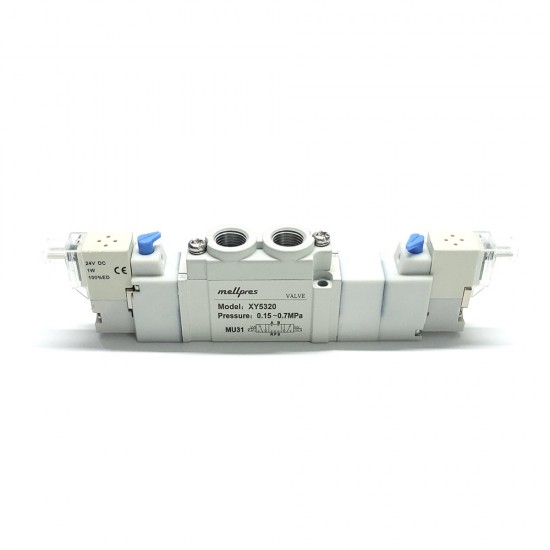 5320A 1/8 5/3 K.M. Çift Bobin 24vdc 1mt Kablolu Valf 5320A 1/8 5/3 K.M. Çift Bobin 24vdc 1mt Kablolu Valf
