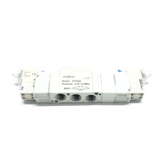 5320A 1/8 5/3 K.M. Çift Bobin 24vdc 1mt Kablolu Valf 5320A 1/8 5/3 K.M. Çift Bobin 24vdc 1mt Kablolu Valf