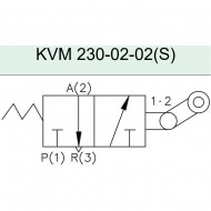 KCC KVMG 230-02-02 Makaralı Valf 3 Portlu 1/4" 3/2 N.K. 