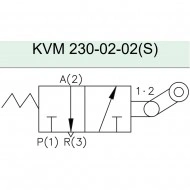 KCC KVMG 230-02-02 Makaralı Valf 3 Portlu 1/4" 3/2 N.K. 